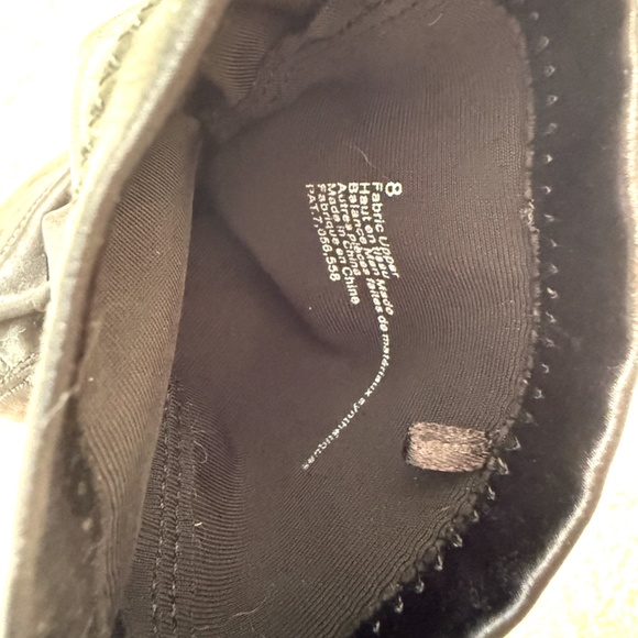 Express Black Satin Ankle Sock Boot Booties Size 8 - Picture 2 of 9